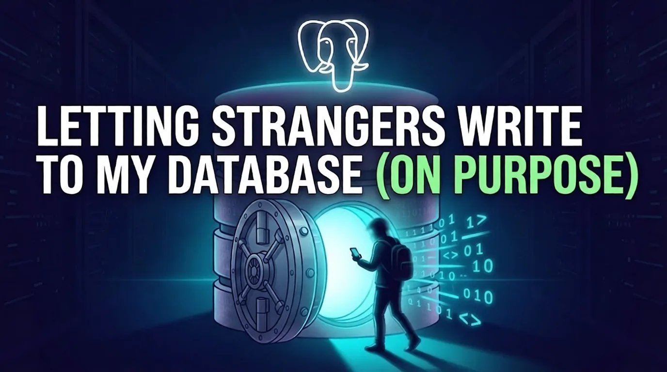 Letting Strangers Write to My Production Database (On Purpose)